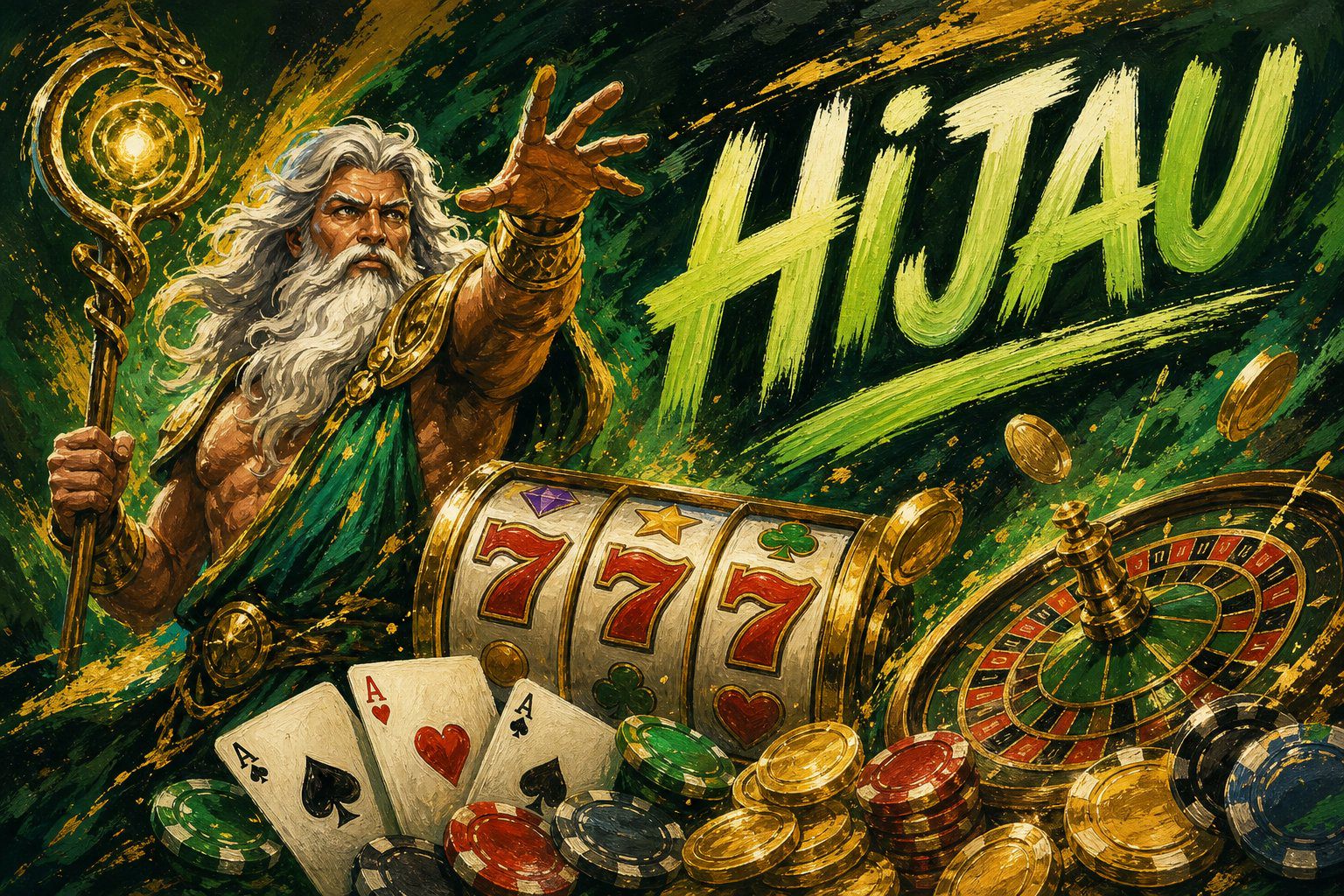 Tampilan hadiah absen harian dan bonus deposit pertama di HIJAU